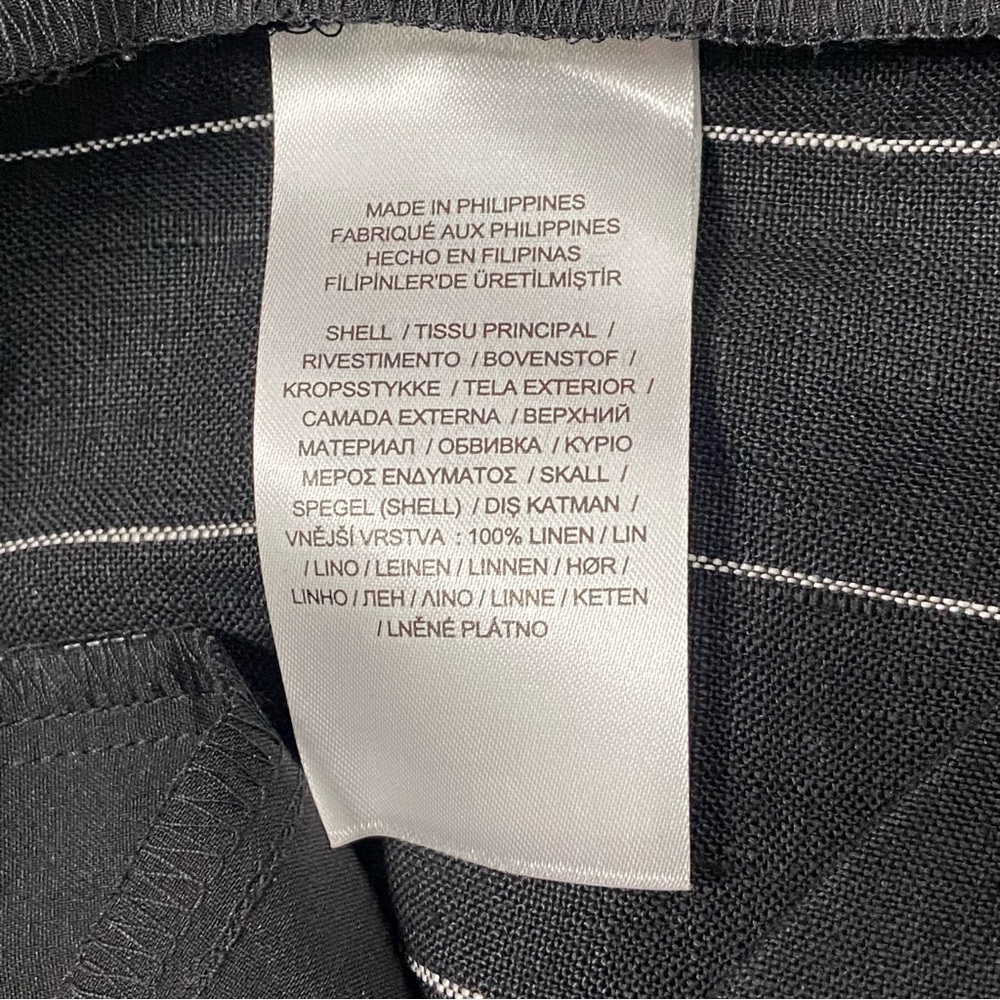 Lauren Ralph Lauren Linen Black Pinstripe Pleated Shorts LRL - Women’s 12 NWT - Picture 16 of 16